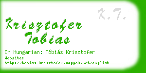 krisztofer tobias business card