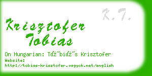 krisztofer tobias business card